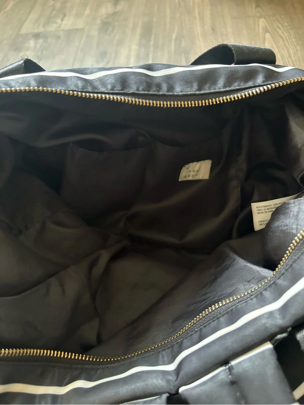 Black Striped Men's Backpack - Unbranded